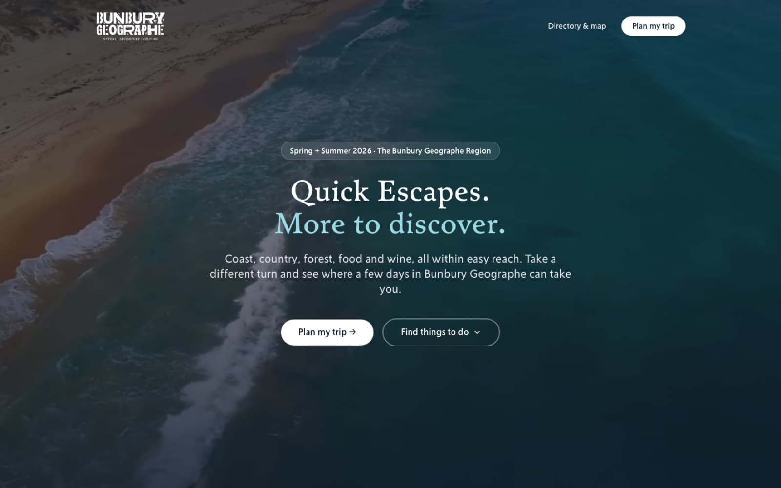 Bunbury Geographe Quick Escapes — screenshot